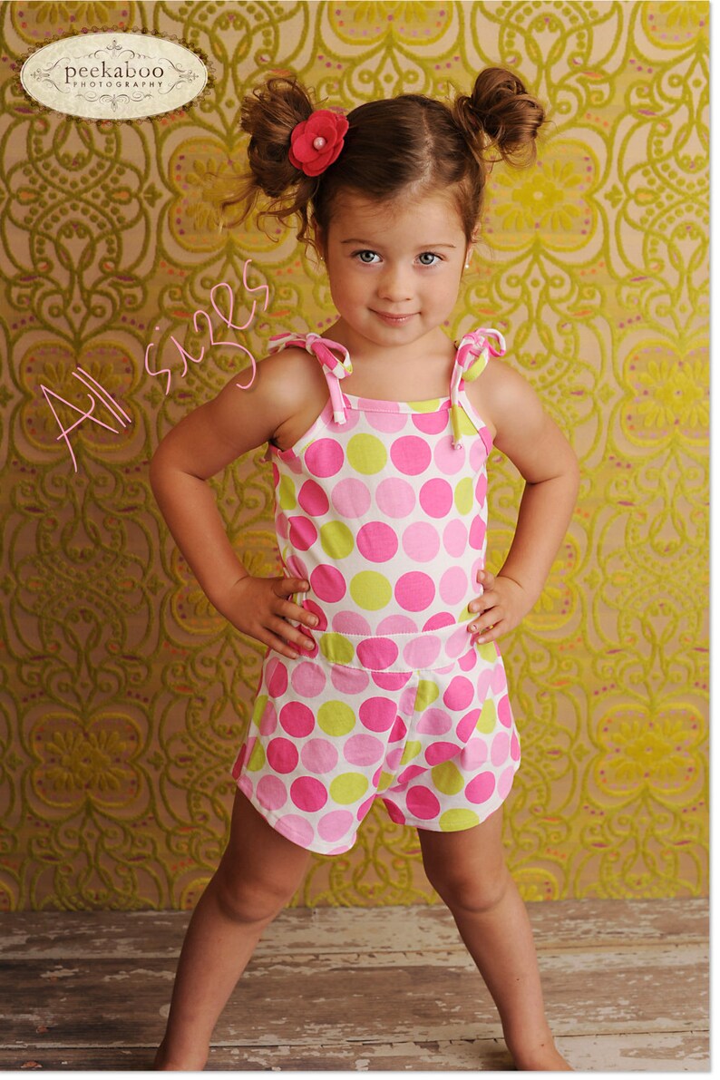 Roller Skate Romper PDF Pattern, Fitted Waist, Baby, Toddler Girl