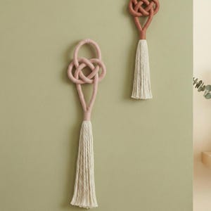 Celtic Knot Macrame Wall Hanging | Rope Wall Decor Nautical Boho | Abstract Black White Art | Unique Engagement Gift image 5