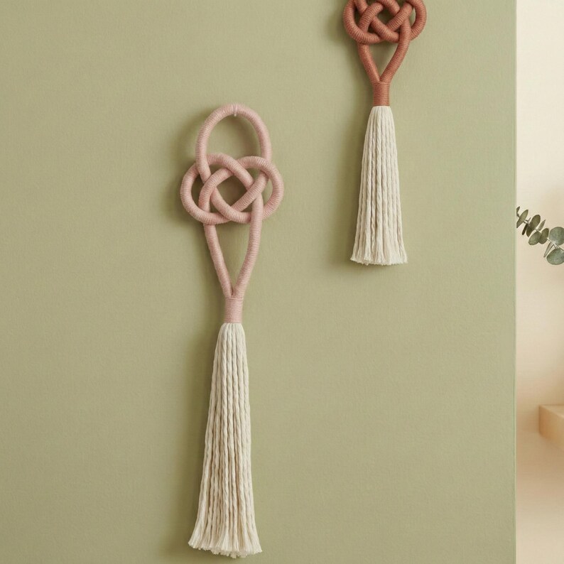 Celtic Knot Macrame Wall Hanging | Rope Wall Decor Nautical Boho | Abstract Black White Art | Unique Engagement Gift image 5