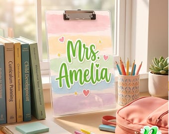 Personalized Teacher Name Sign, Custom Teacher Desk Sign, Classroom Decor, Teacher Office Decor, Back to School Teacher Gift