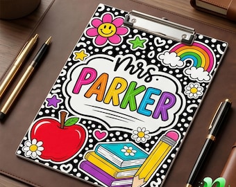Personalized Teacher Clipboard, Custom Name Clipboard, Back To School Gift, Teacher Appreciation Gift, Cute School Supplies