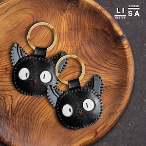 Cat Charm, Real Leather Charm, Keychain Charm, Bag Charm, Bag Charm Leather, Leather Keychain, Leather Purse Charm, Leather Bag Charm