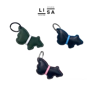 Animal Keychain, Real Leather Charm, Leather Bag Charm, Bag Charm, Leather Keychain, Leather Purse Charm, Puppy Collection, Dog Lovers