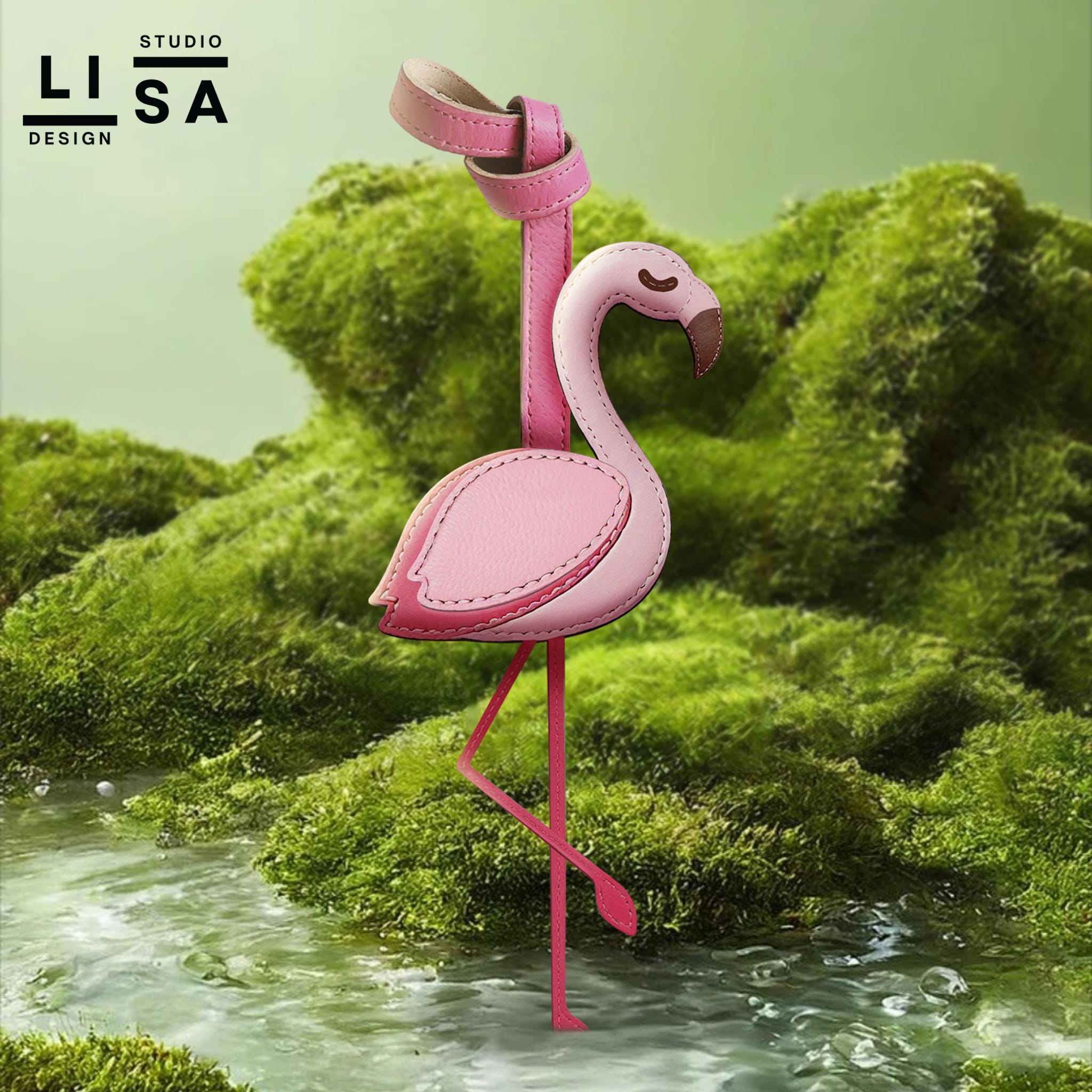 Flamingo Keychain - Etsy