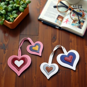 Heart Bag Charm, Real Leather 100% Handmade Charm, Heart Keychain, Heart Charm, Bag Charm Leather, Leather Purse Charm, Bag Charm