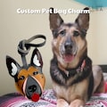 Custom Pet Portrait, Custom Dog Portrait, Leather Bag Charm, Custom Pet Bag Charm, Bag Charm, Pet Portrait Charm, Custom Pet Keychain product logo