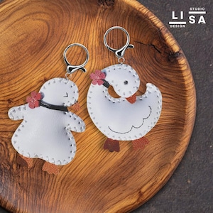 Duck Charm, Real Leather Charm, Keychain Charm, Bag Charm, Bag Charm Leather, Leather Keychain, Leather Purse Charm, Leather Bag Charm