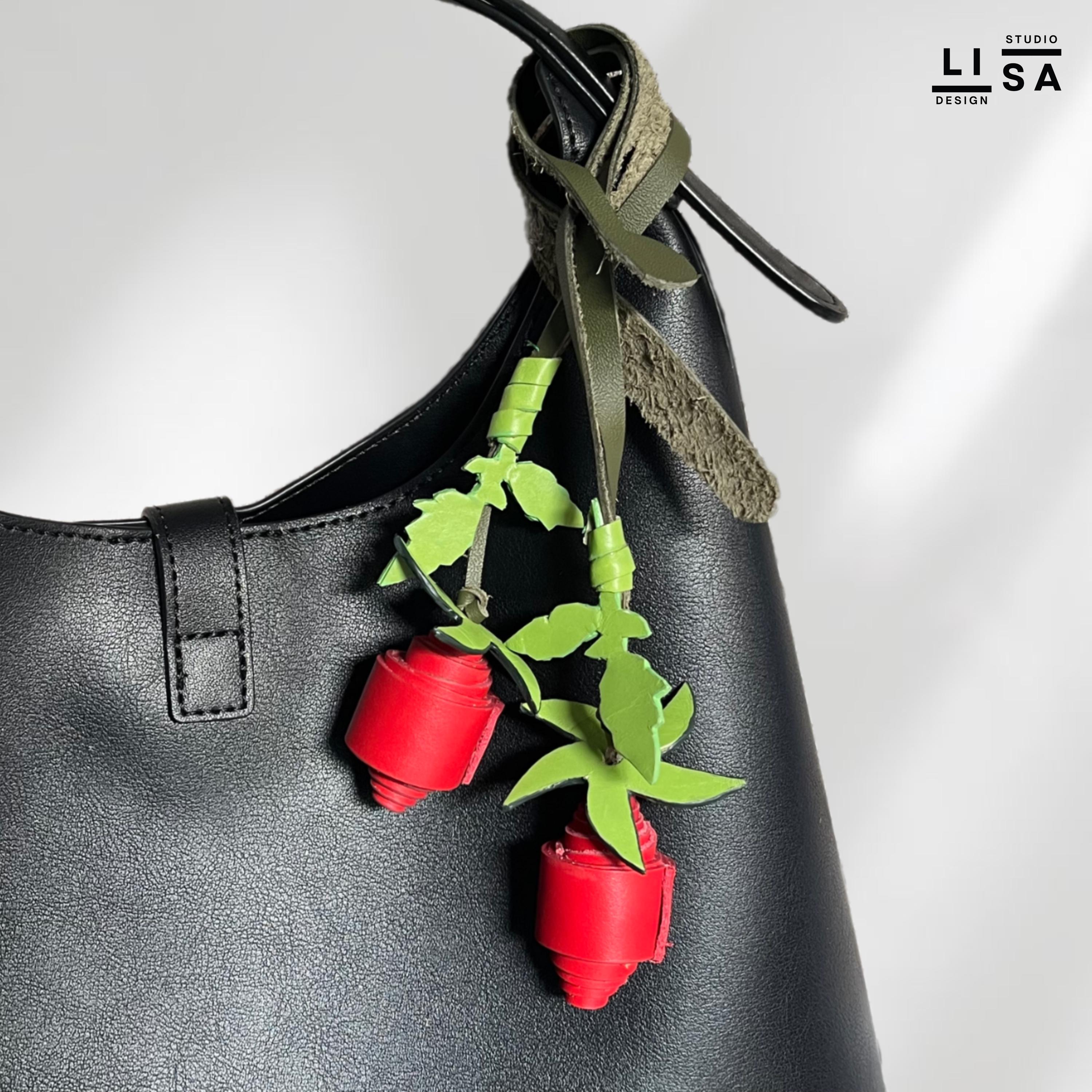 Tomato Bag Charm, Real Leather 100% Handmade, Tomato Keychain, Tomato Charm, Keychain Charm, Bag Charm Leather, Cute Bag Charm, Fruit Charm