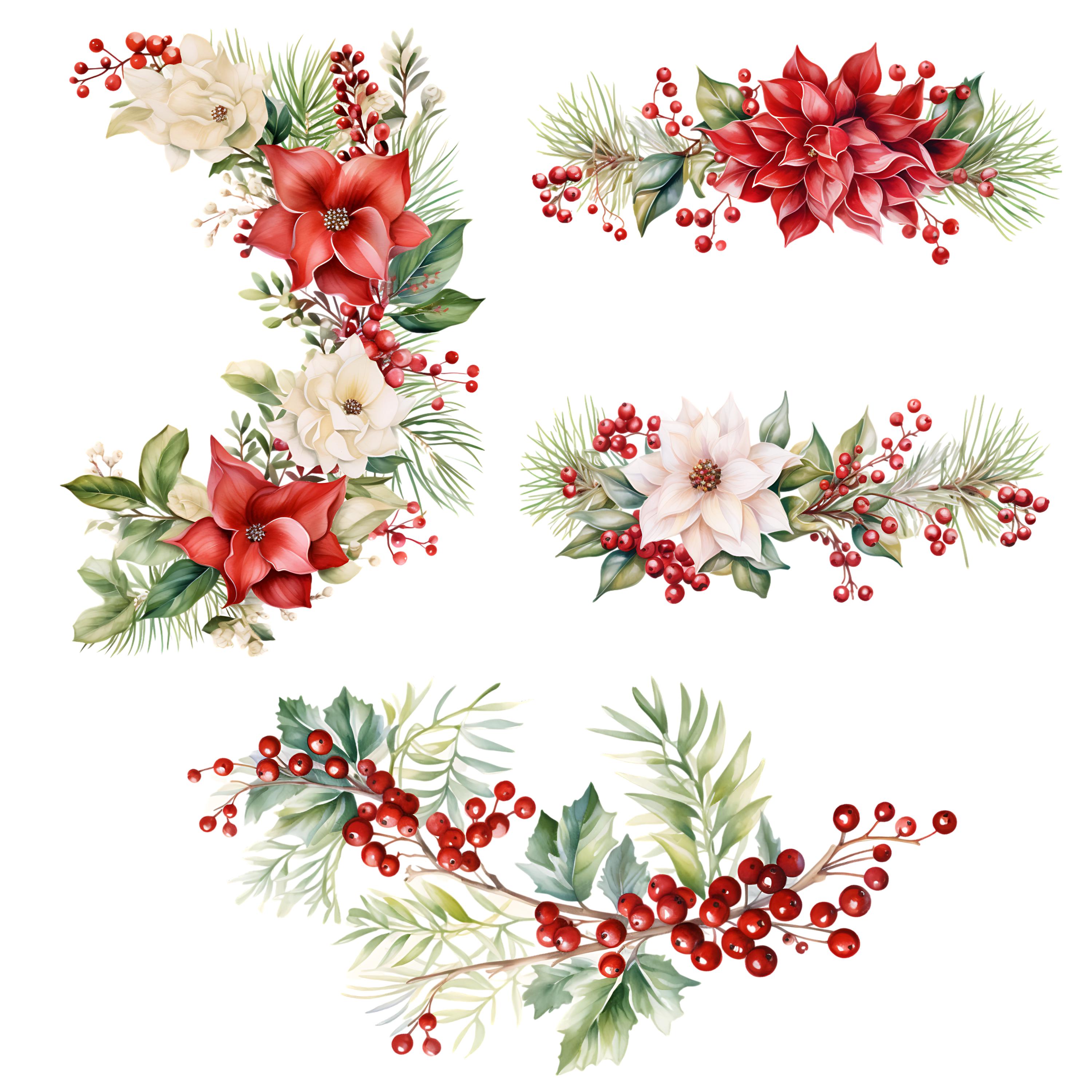 21 Christmas Garland Clipart PNG, Christmas Garland, Printable ...