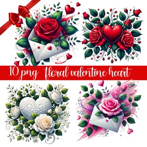 Valentijnsdag bloemen hart clipart, Valentijnsdag graphics, liefde, Franse liefde, Valentijnsdag, Valentijnsdag cadeau png, junk journal, clipart, amour