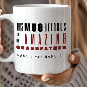 PERSONALIZED Amazing Grandfather Mug - Father&#39;s Day Gift - Gift For Grandpa From Grandkids - Grandpa Gift Idea - Gift For Grandfather