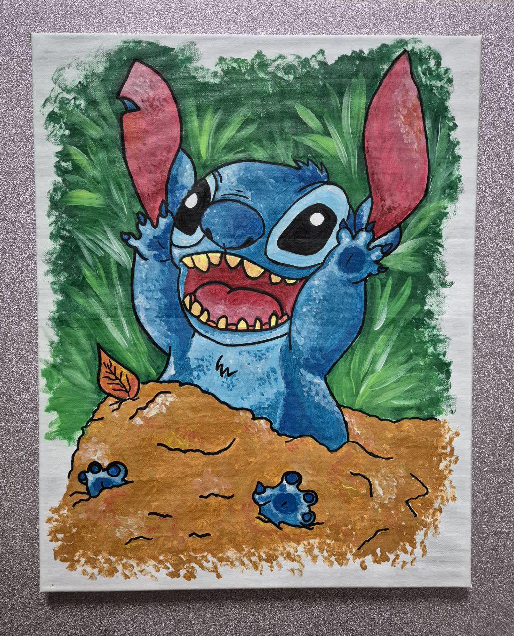 Disney スティッチ　アクリルブロック　ガラスアート ディズニーのスティッチ キャンバス アクリルアート 40 x 60 cm - Etsy