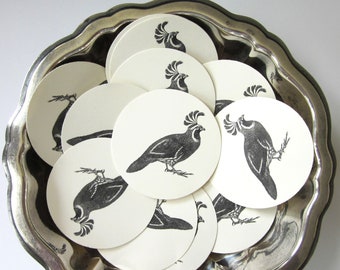 Quail Bird Round Gift Tags Set of 10