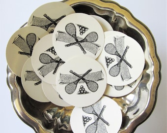 Tennis Tags Ronde Papier Gift Tags Set van 10