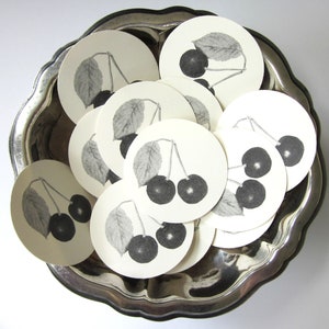 Cherry Cherries Fruit Tags Ronde Gift Tags Set van 10