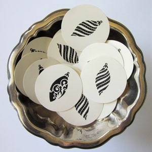 Weihnachtsanhänger Rundes Papier Geschenkanhänger 10er Set
