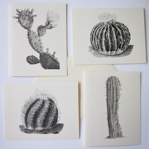 Cactus Note Cards Set of 10 with Matching Envelopes