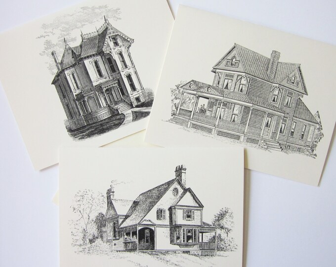 Vintage Inspired Stationery Note Cards Stickers by PetitePaperie