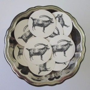 Goat Tags Round Gift Tags Set of 10
