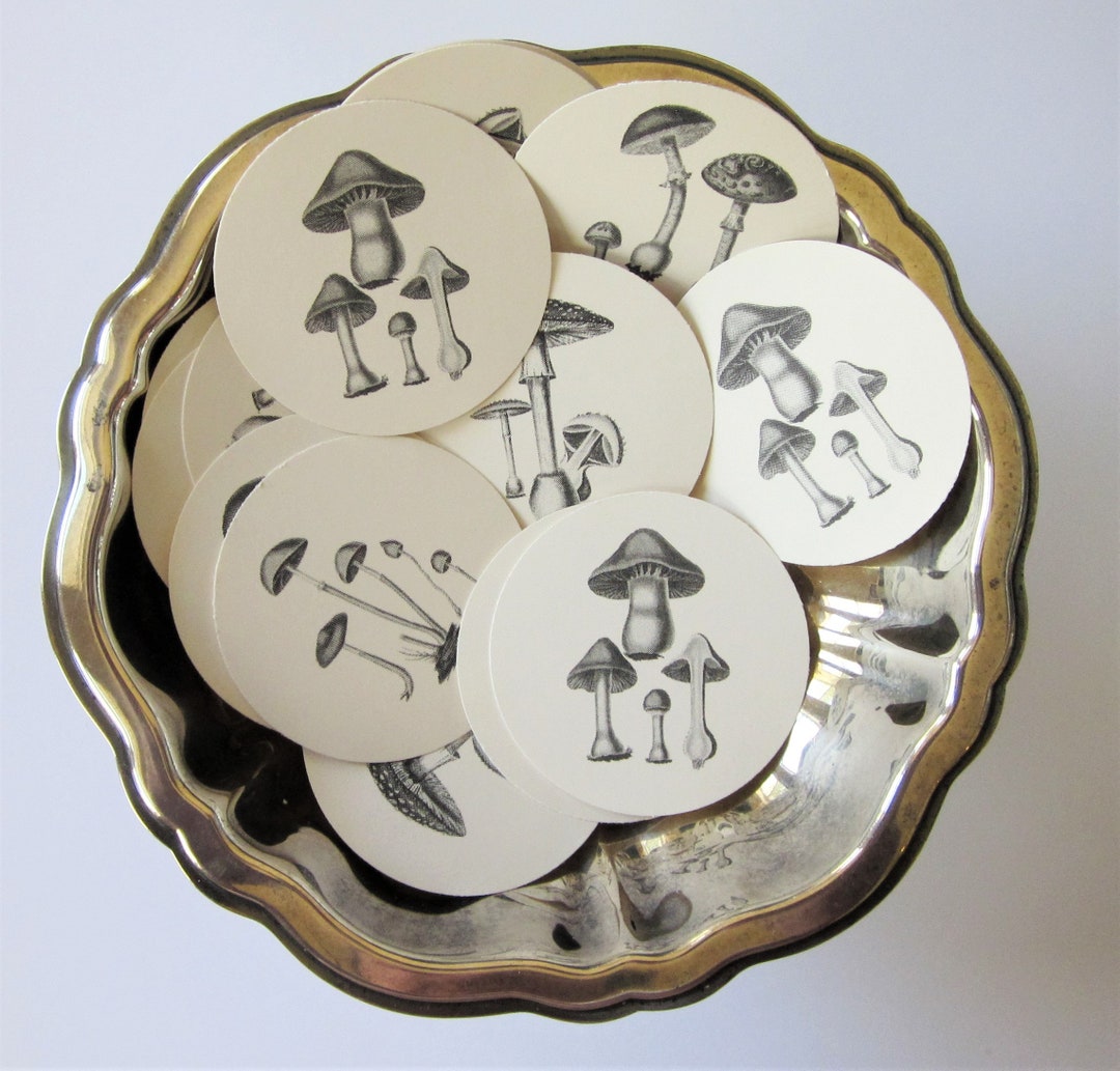 Mushroom Tags Round Gift Tags Set of 10 - Etsy