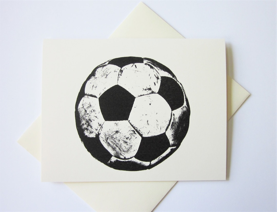 Soccer Ball Note Cards Set of 10 With Matching Envelopes - Etsy