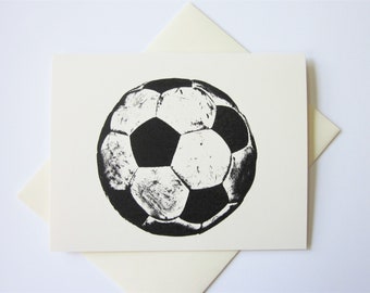 Soccer Ball Note Cards Set of 10 with Matching Envelopes