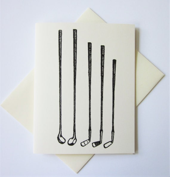 Golf Clubs Note Card Golf Clubs Note Card