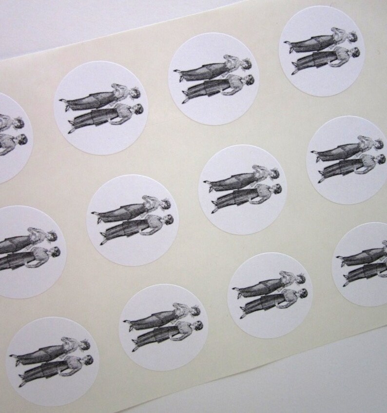 Victorian Ladies Stickers One Inch Round Seals | Etsy