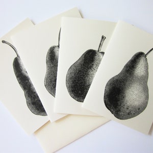 Carte note frutta pera Cartoleria Set di 12 carte in avorio bianco o chiaro con buste abbinate
