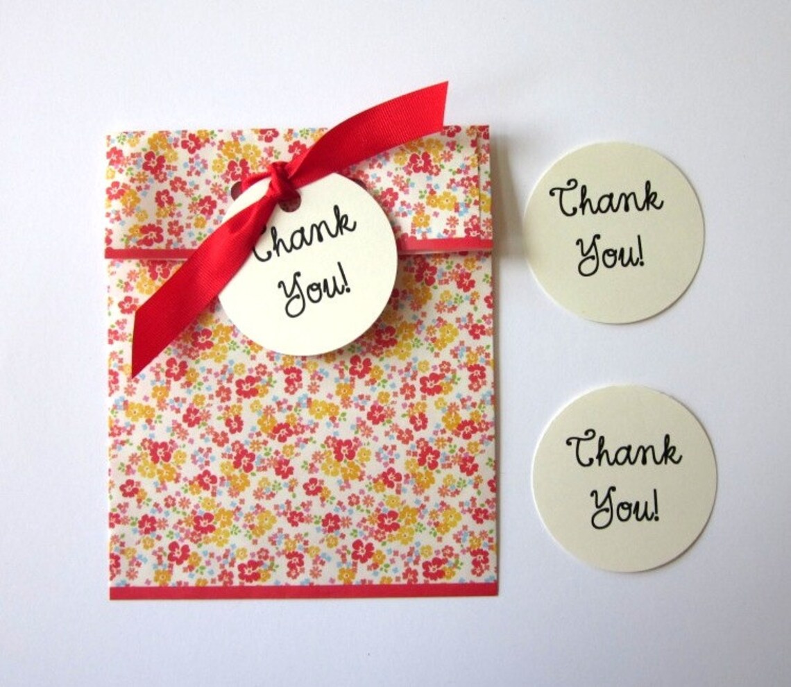 Thank You Tags Round Gift Tags Set of 10 - Etsy