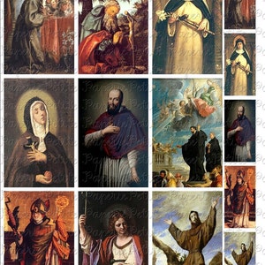 Catholic Saints Digital Download Collage Sheet 2.25 x 3.5 Inch | Etsy