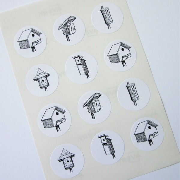 Birdhouse Stickers - Etsy