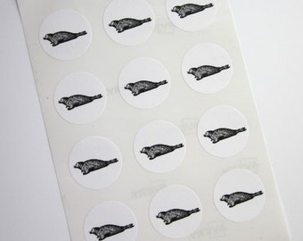 Seal Sealion Stickers One Inch Round Seals