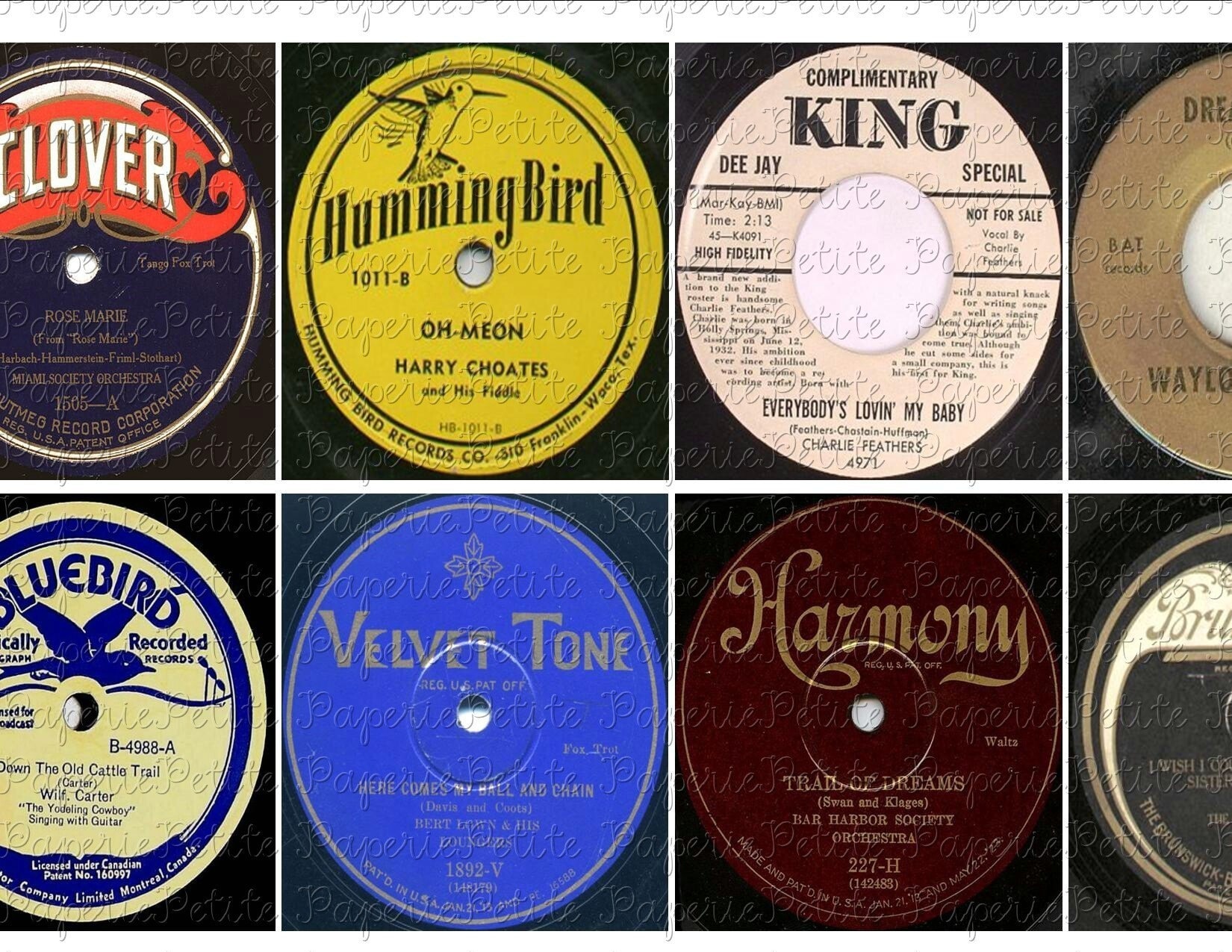 Vintage Record Labels Digital Download Collage Sheet 2 x 2 Etsy