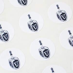 Dreidel Stickers One Inch Round Seals