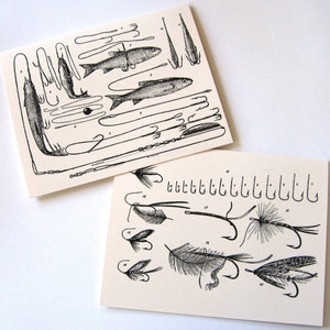 Fly Fishing Note Cards Set of 10 with Matching Envelopes