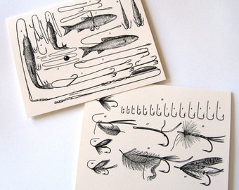 Fly Fishing Note Cards Set of 10 with Matching Envelopes