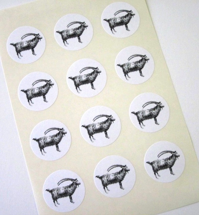 Goat Note Cards Stationery Set of 10 Cards in White or Light Ivory with Matching Envelopes image 4