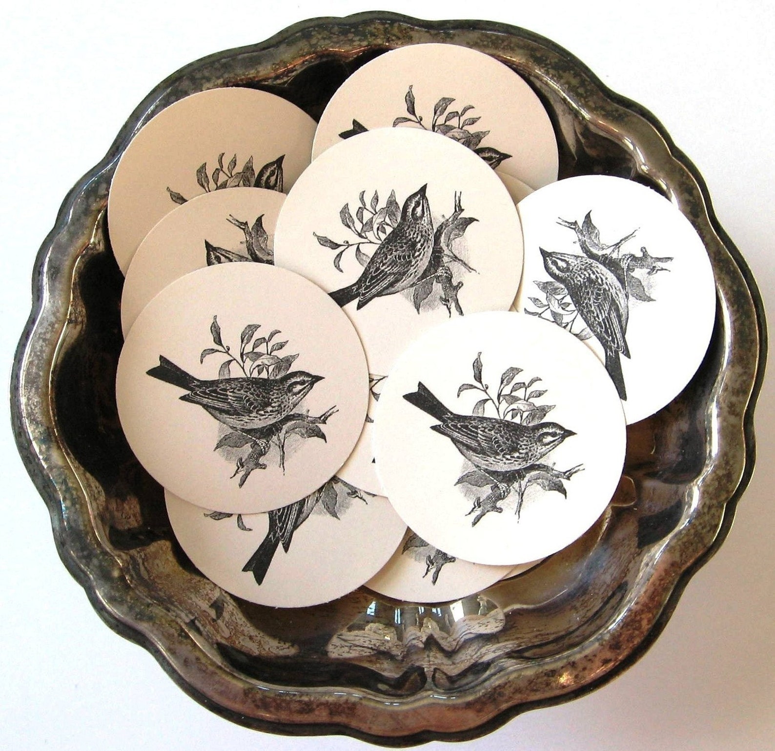 Sparrow Bird Tags Round Gift Tags Set of 10 - Etsy