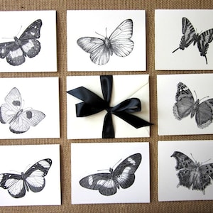 Butterfly Note Cards Set of 10 with Matching Envelopes
