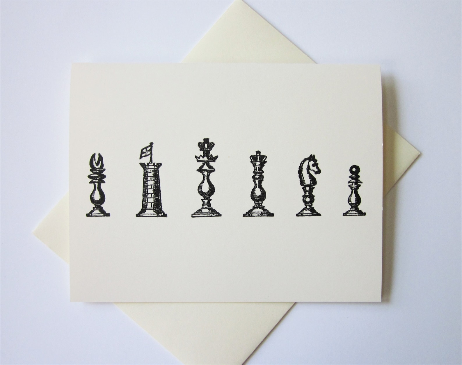 Chess Pieces Note Cards Set of 10 With Matching Envelopes - Etsy