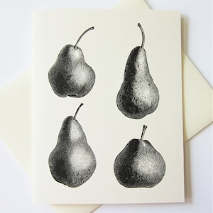 Carte note frutta pera Cartoleria Set di 10 carte in avorio bianco o leggero con buste abbinate