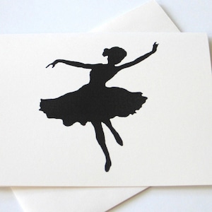 Dancer Silhouette Notecards Set van 10 met bijpassende enveloppen