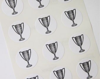 Trophy Stickers One Inch Round Seals