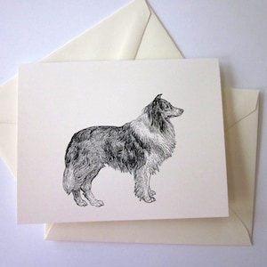 Collie Dog Note Cards Set van 10 met bijpassende enveloppen