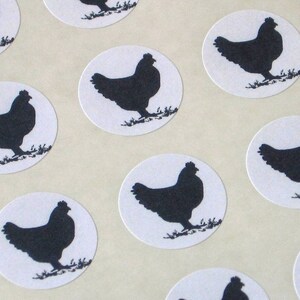 Huhn Sticker Ein Zoll Runde Siegel