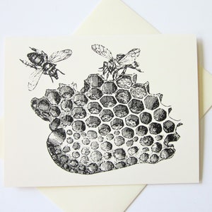 Jeu de cartes de notes en nid d’abeille de 10 avec enveloppes correspondantes