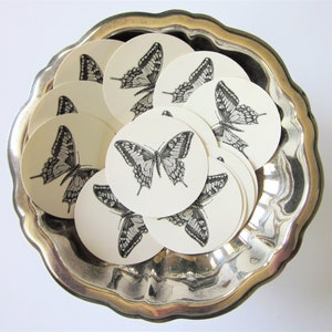 Butterfly Tags Round Gift Tags Set of 10