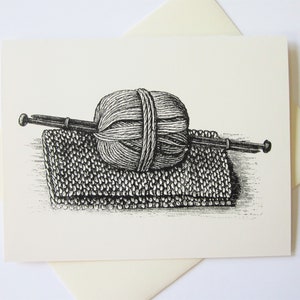 Kitting All'uncinetto Note Card Set di 10 con buste corrispondenti