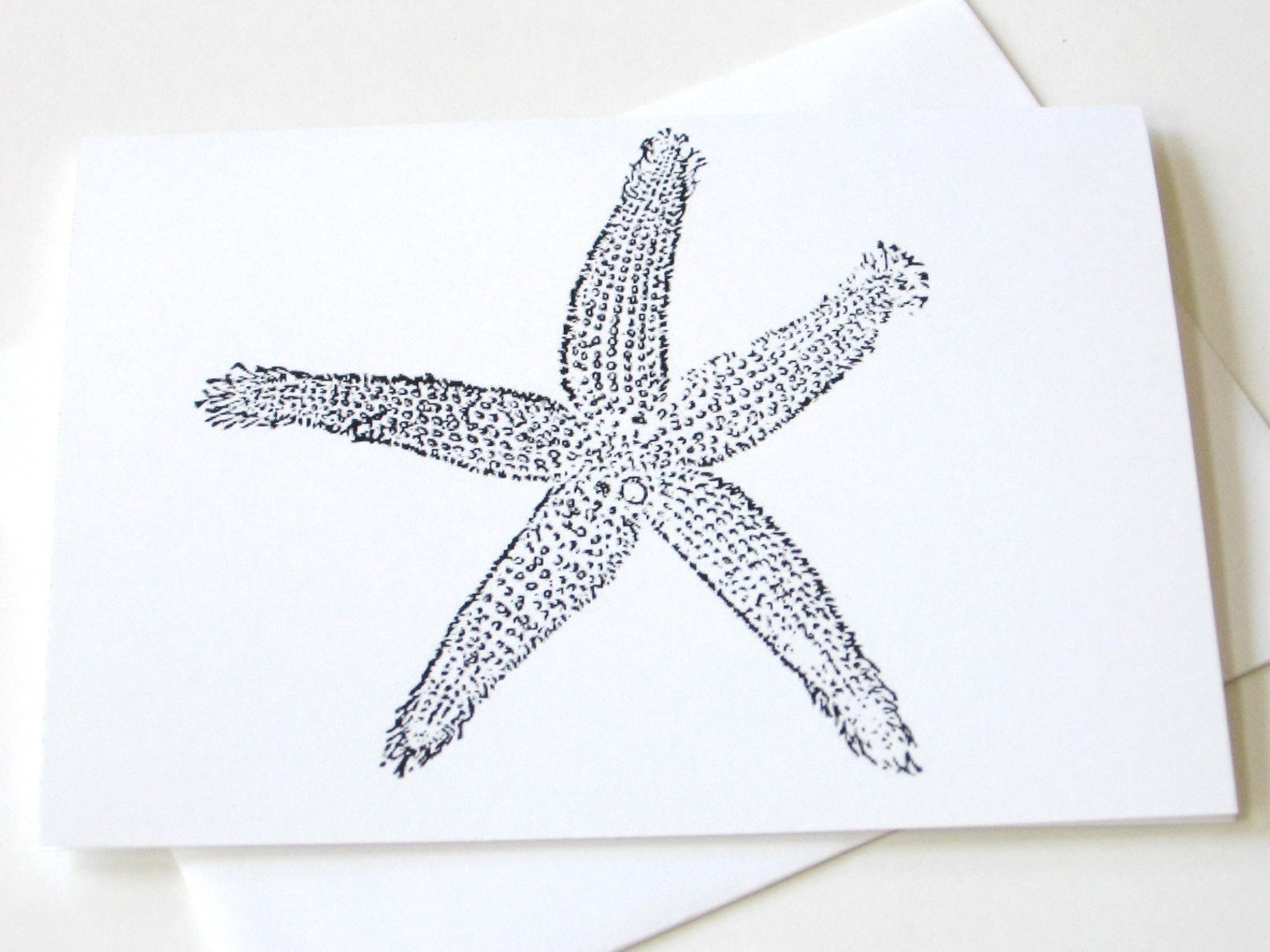 Starfish Note Card Set of 4 With Matching Envelopes - Etsy